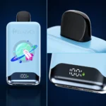 HiFancy Space 50000 Puffs – detail horního náustku a digitálního panelu