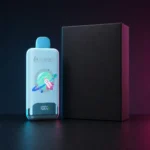 HiFancy Space 50000 Puffs – studiový snímek zařízení a krabičky